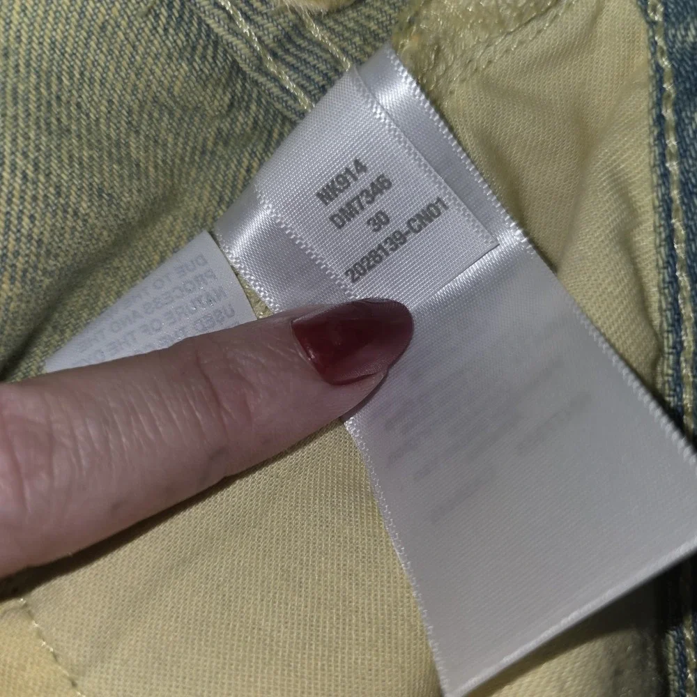 Madewell The Dad Jean Pale Daffodil Acid Wash Straight Leg Jeans Size 30 - Picture 4 of 16